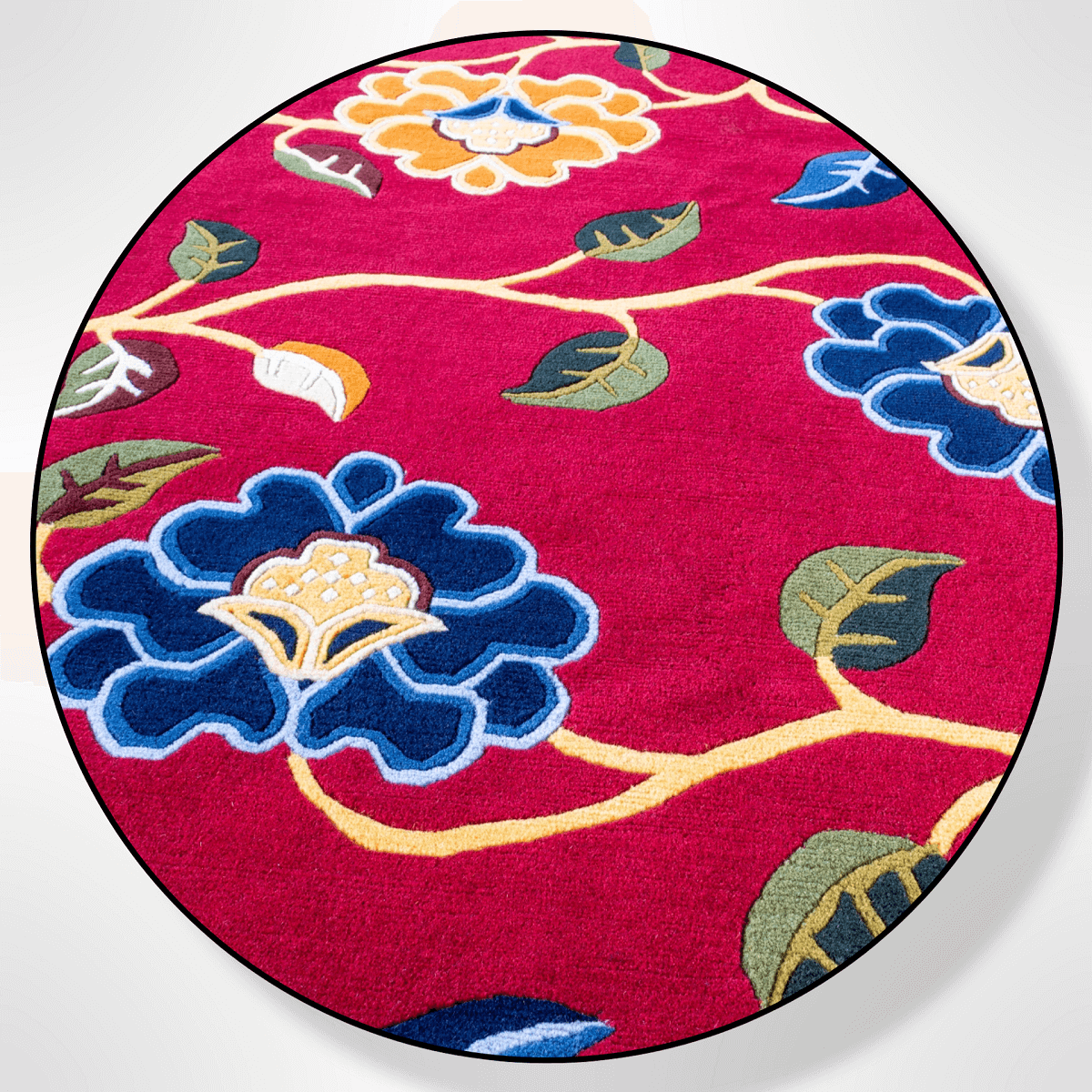 Tibetan Wool Carpet - 4 Flowers