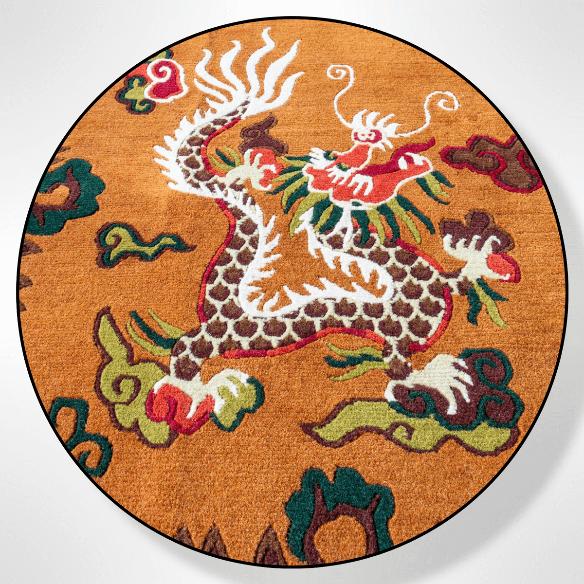 Tibetan Wool Carpet - 4 Dragons