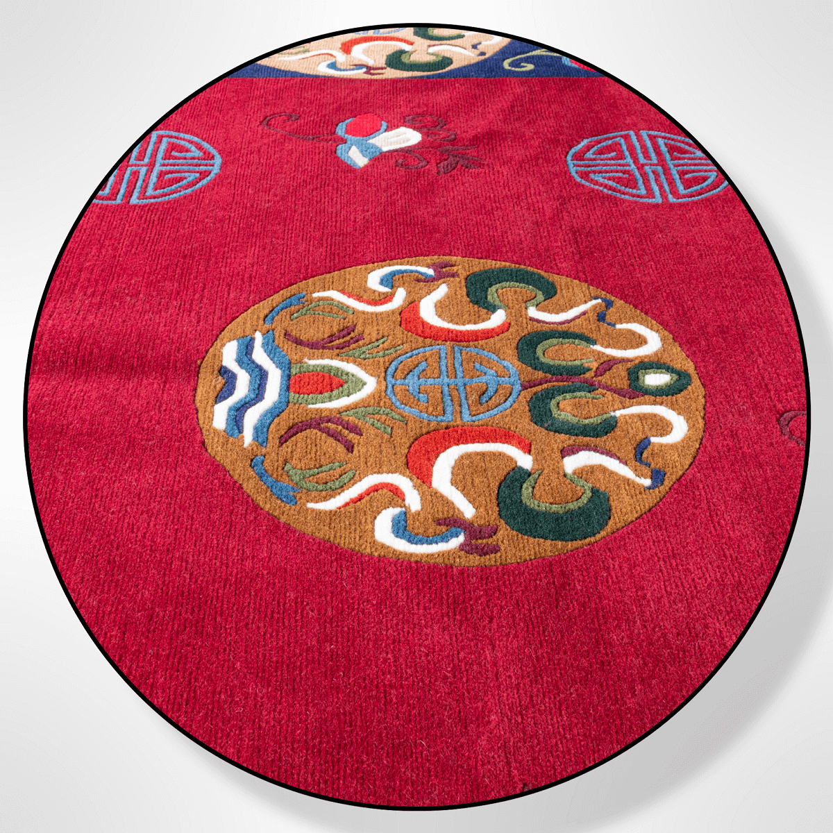 Tibetan wool carpet - 4 coins