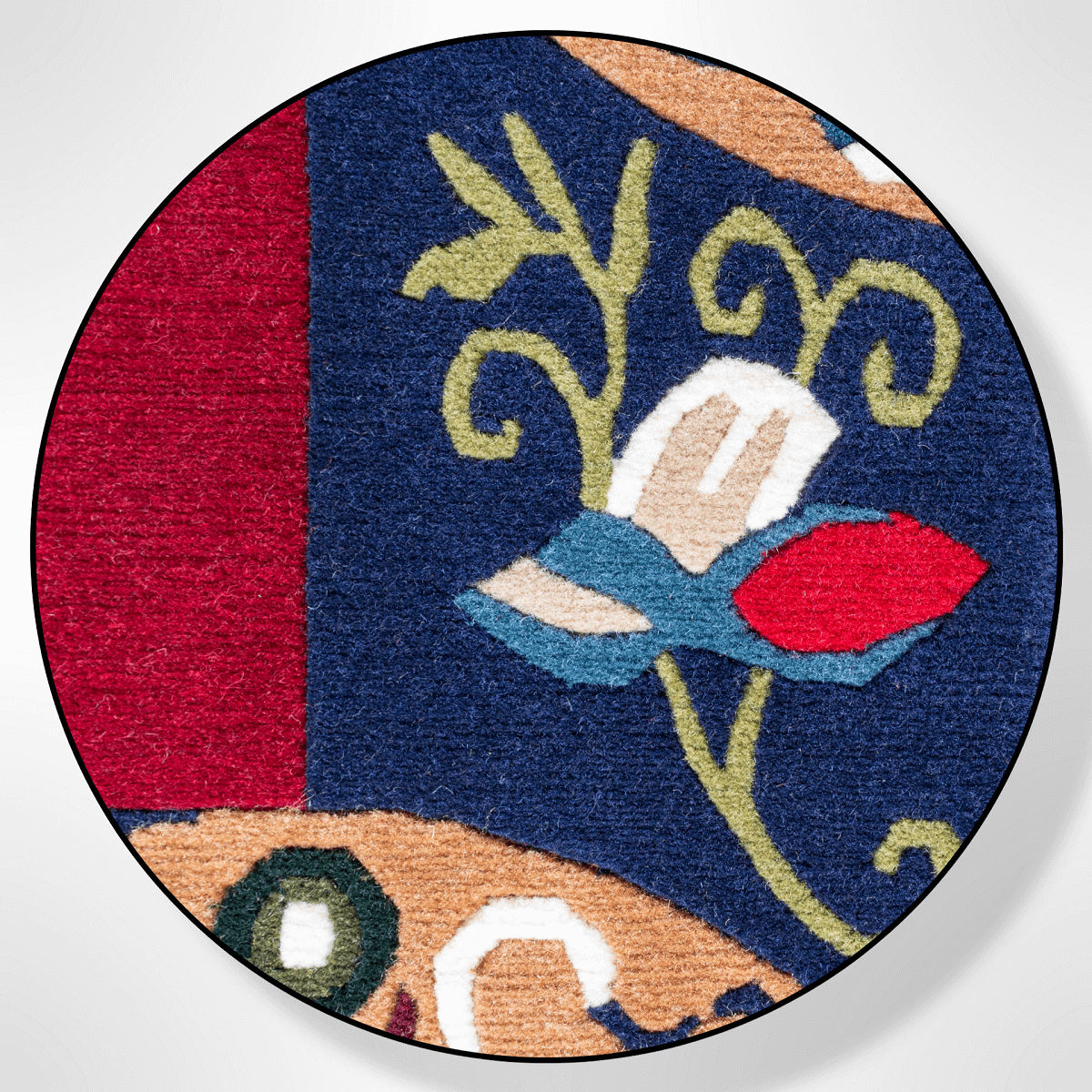 Tibetan wool carpet - 4 coins