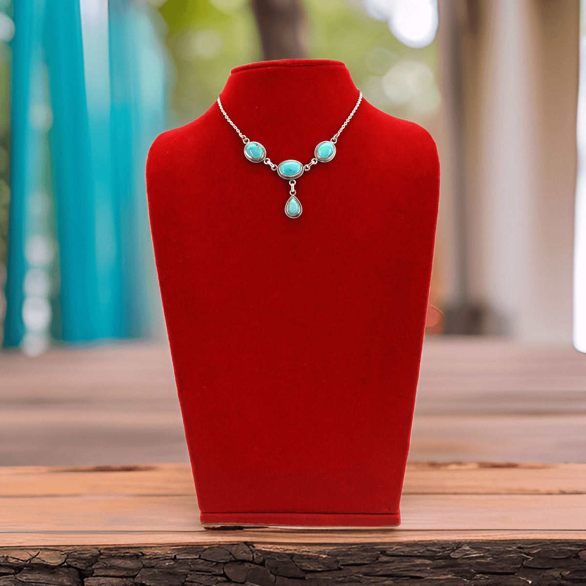 925 silver necklace - turquoise | harmony | handmade in Nepal | boho