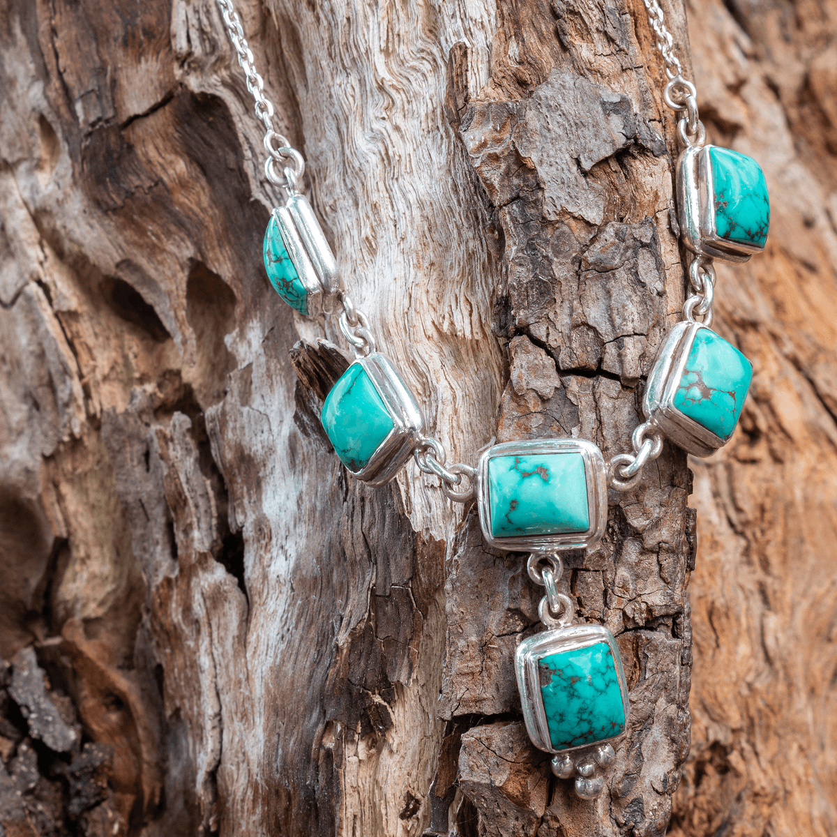 925 silver necklace - turquoise | protection | handmade in Nepal | boho