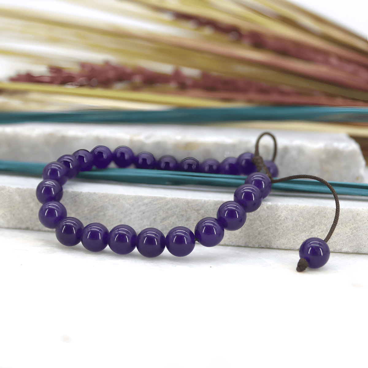 Amethyst Handgelenk-Mala | Für innere Ruhe und spirituelle Balance