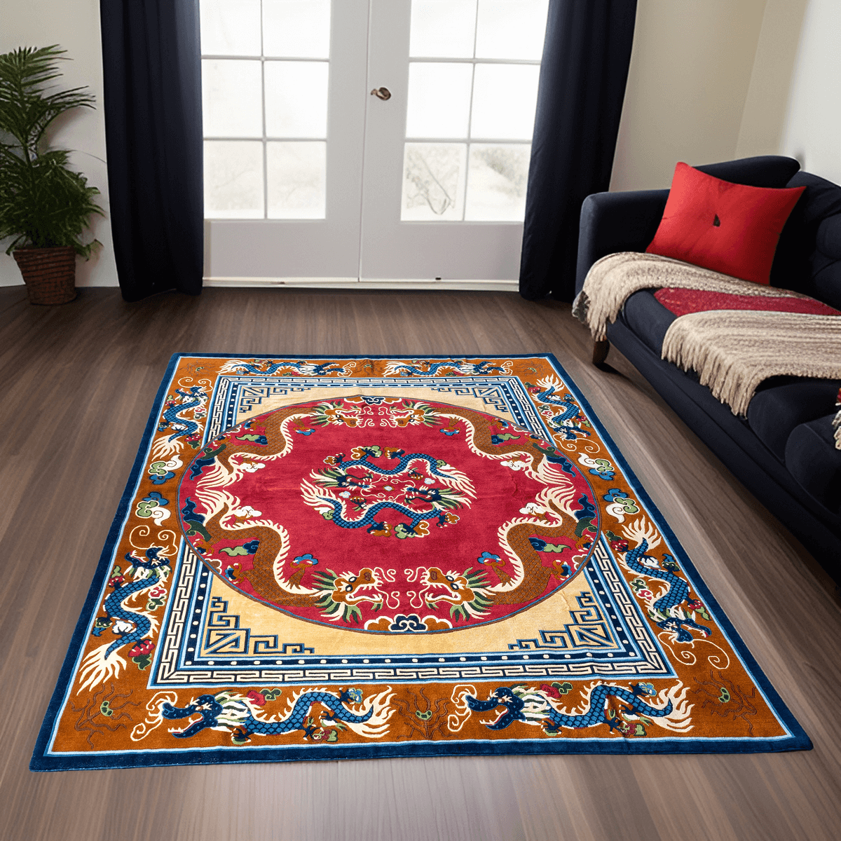 Tibetan Wool Carpet - Dragon