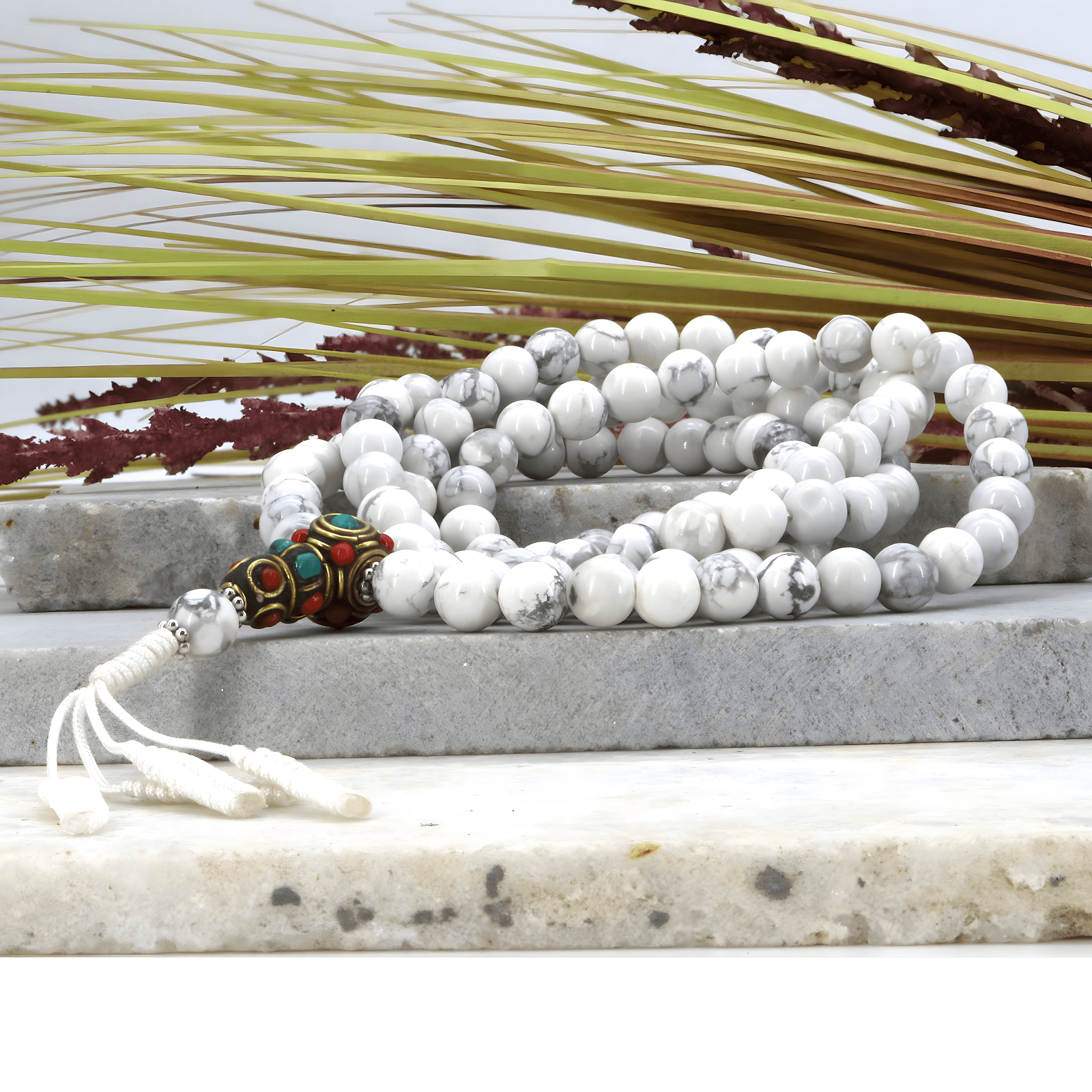 Howlite Mala