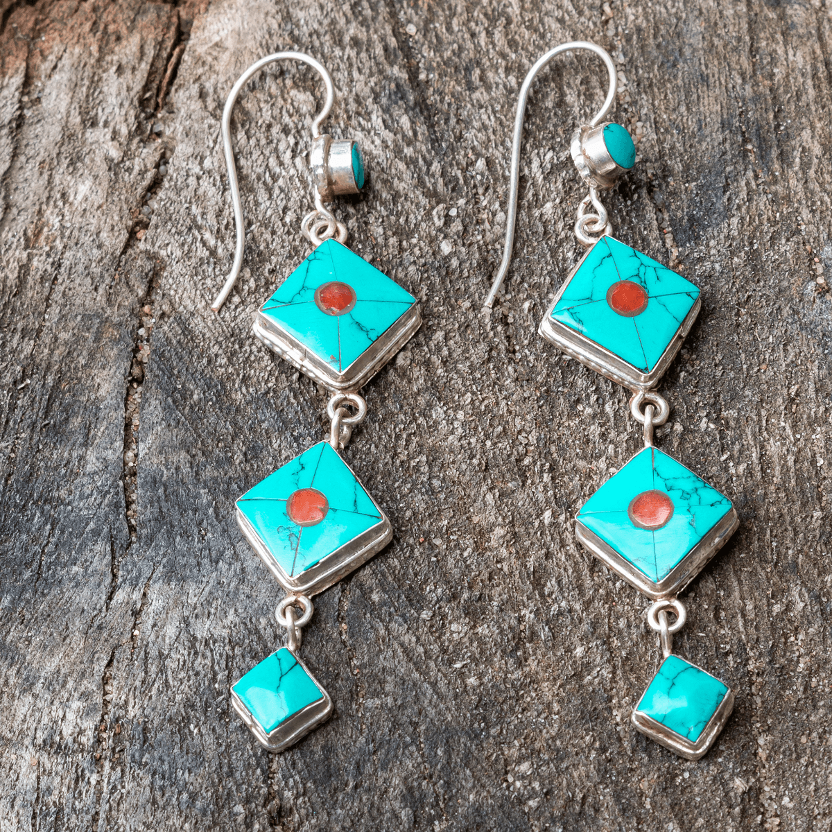 925 silver earrings - Joy | Handmade in Nepal | Boho jewelry