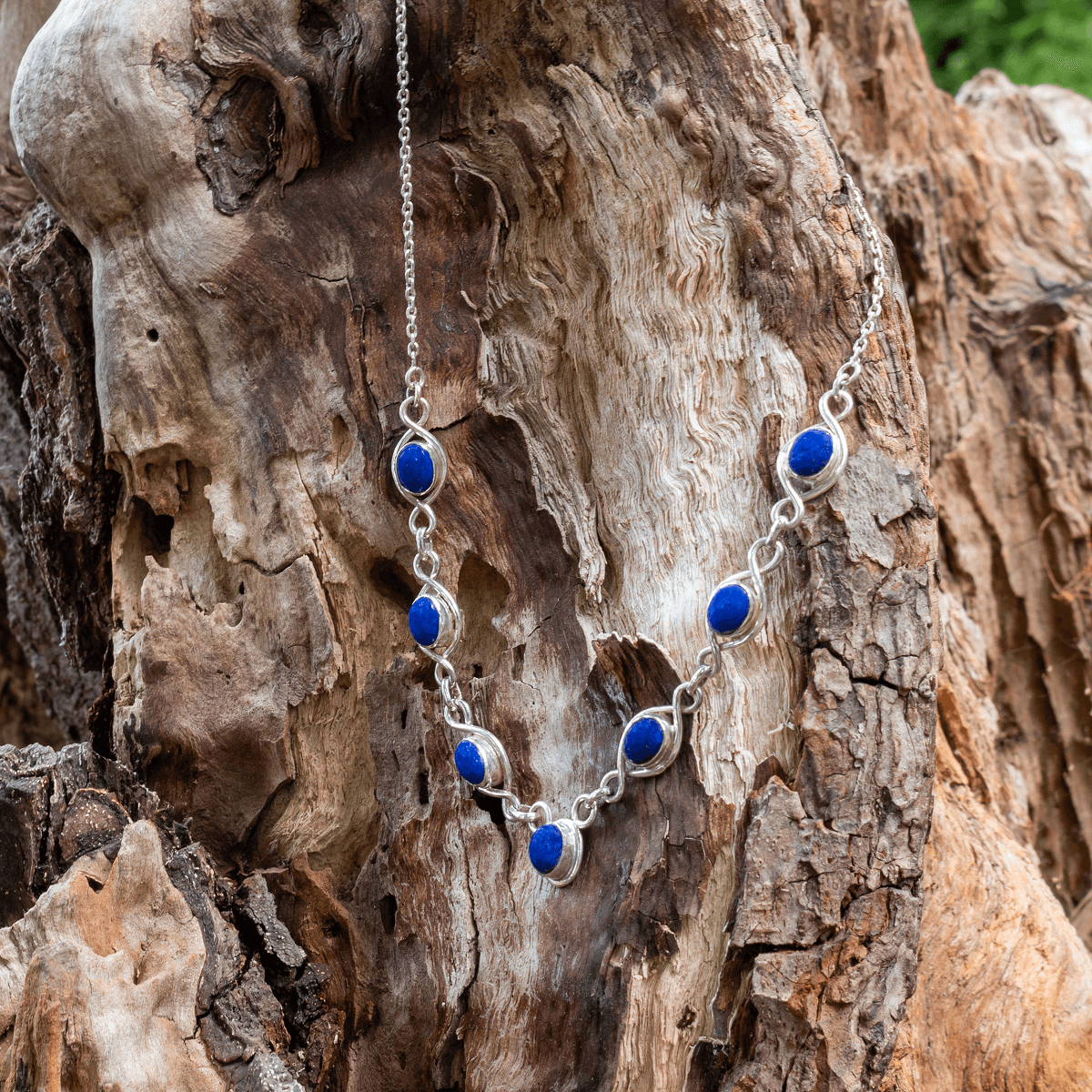 925 silver necklace - lapis lazuli | Handmade in Nepal | Boho