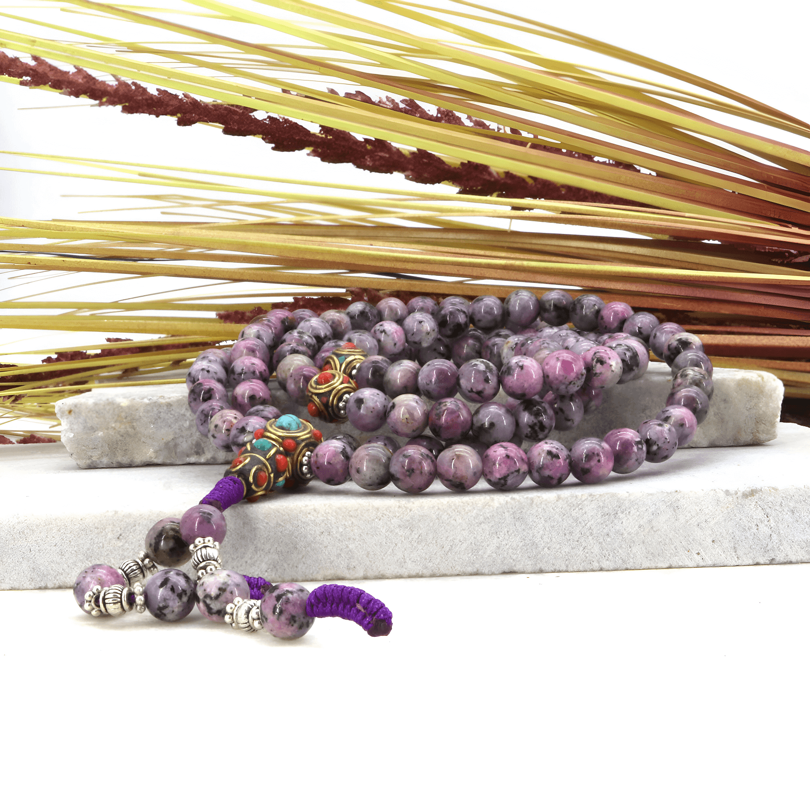 Violet Tourmaline Mala